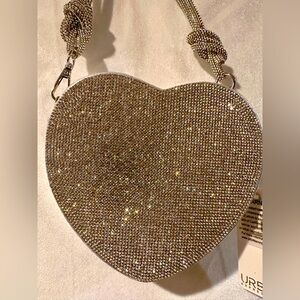 Heart pulse with shimmering rhinestones